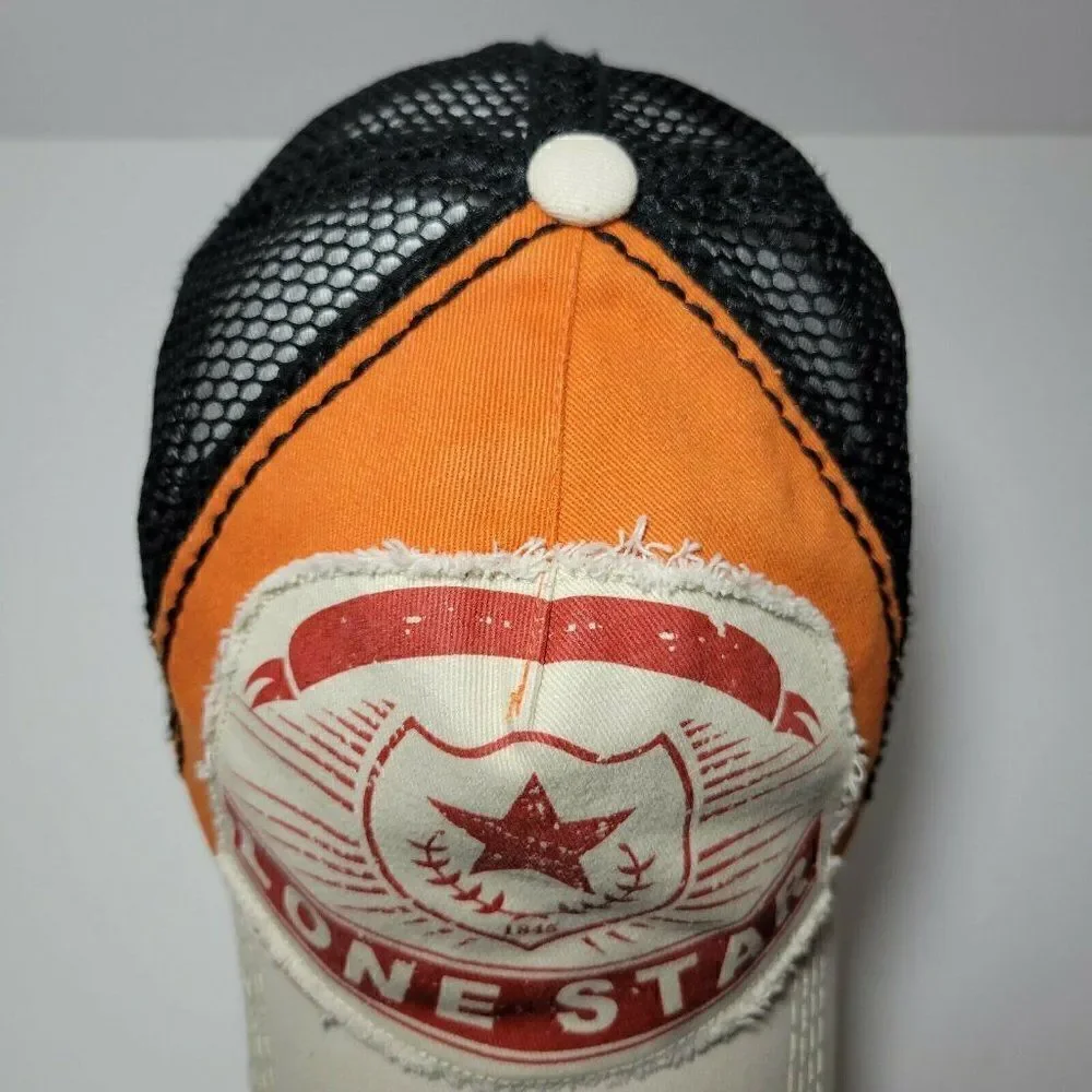 KBETHOS Lonestar Snapback Hat Distressed Baseball Cap Mesh Back Adjustable‎ - Picture 6 of 11